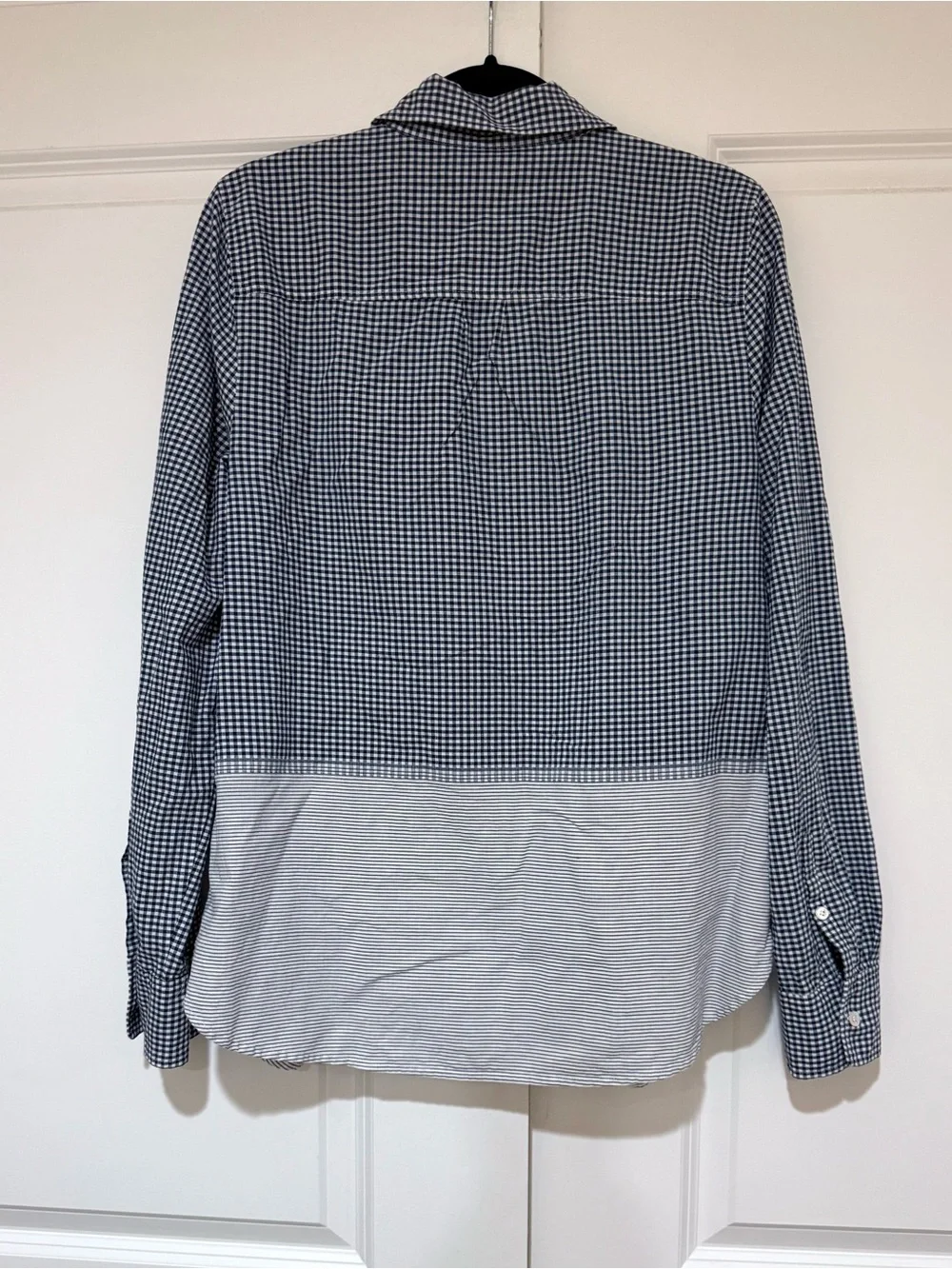 J. Crew Blue Gingham & Stripe Button-Down/Pullover Shirt 💯% Cotton